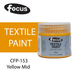 Focus Textile Paint 100ml CFP100-153 Yellow Mid