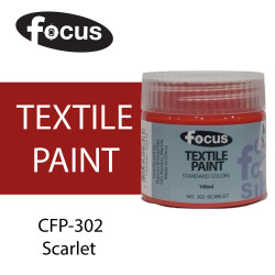 Focus Textile Paint 100ml CFP100-302 Scarlet