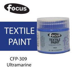 Focus Textile Paint 100ml CFP100-309 Ultramarin